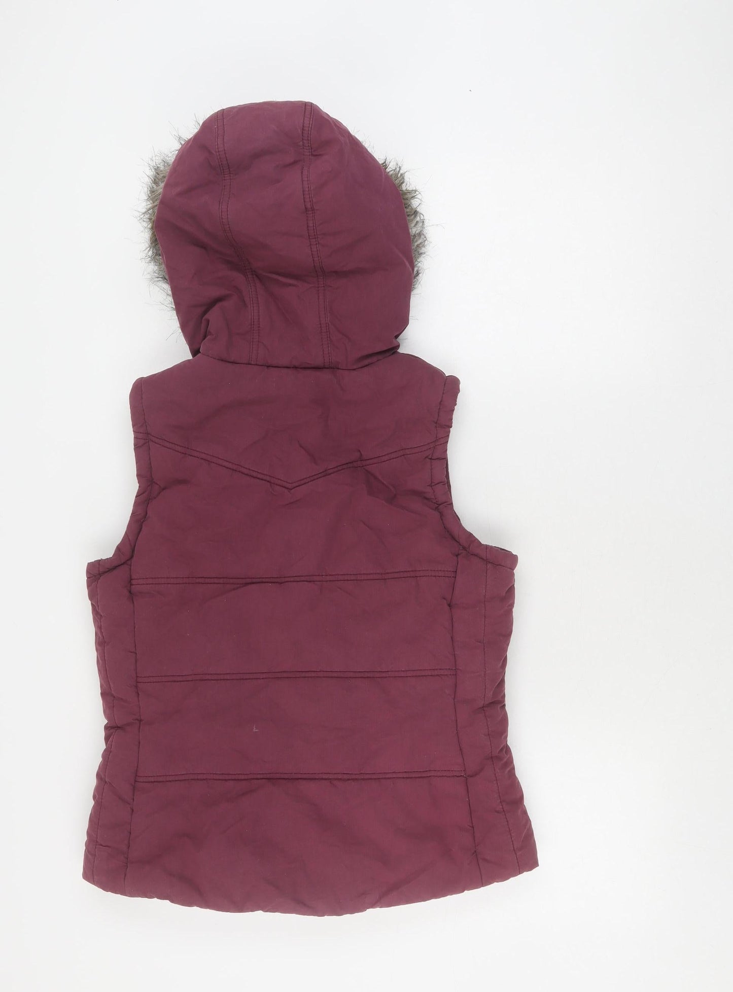 Marks and Spencer Women's Red Puffer Waistcoat - Size 10