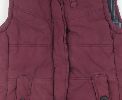 Marks and Spencer Women's Red Puffer Waistcoat - Size 10