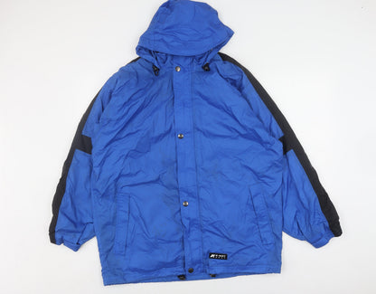 Mens UK Size M K-Way Blue Rain Coat