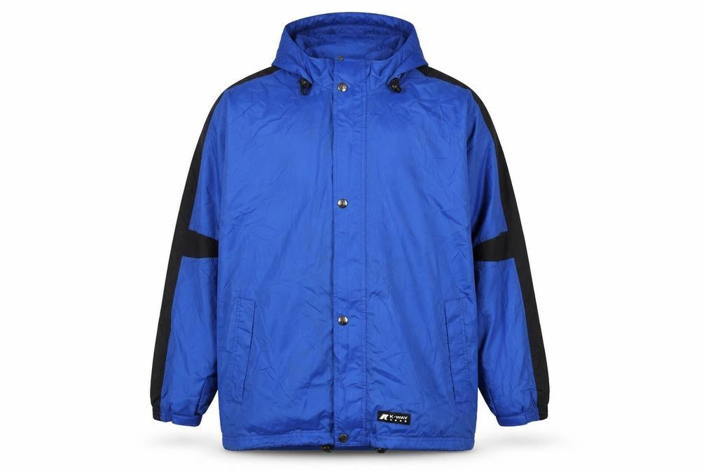 Mens UK Size M K-Way Blue Rain Coat