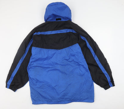 Mens UK Size M K-Way Blue Rain Coat
