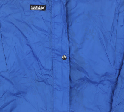 Mens UK Size M K-Way Blue Rain Coat