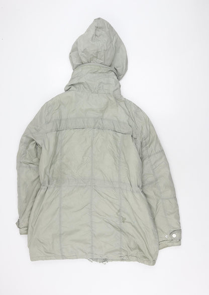 Giacomo Women's Grey XL Puffer Jacket - Hooded, Zipped Pockets