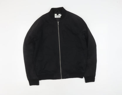 Mens UK Size S Topman Black Bomber Jacket