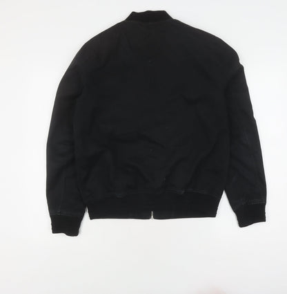 Mens UK Size S Topman Black Bomber Jacket