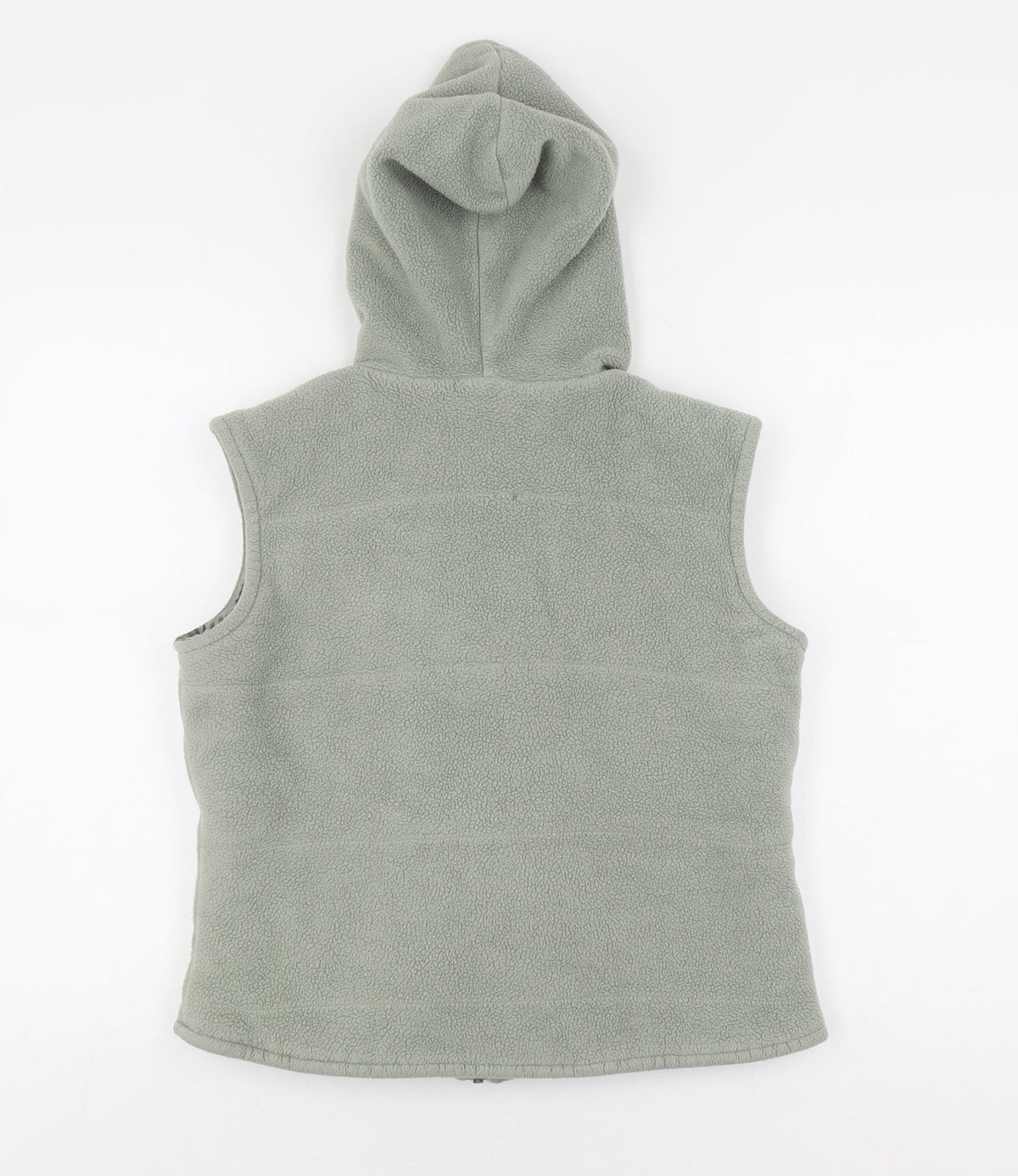 Back view of Next girls’ green hooded polyester jacket - 12 years