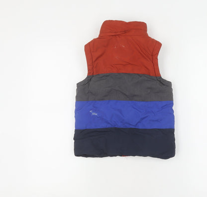 Back view of Joules boys’ multicoloured quilted bodywarmer, size 4