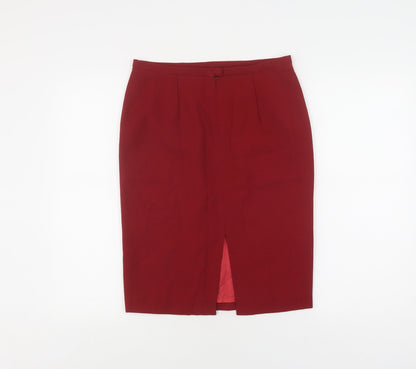 Georges Rech Women's Red Midi Pencil Skirt, Size 12
