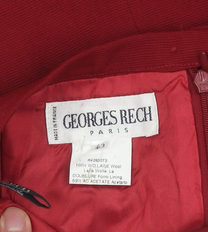 Georges Rech Women's Red Midi Pencil Skirt, Size 12