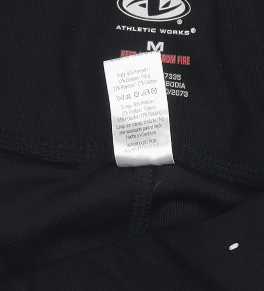 Womens UK Size M Athletic Works Athletic Fit Leggings Black Leggings