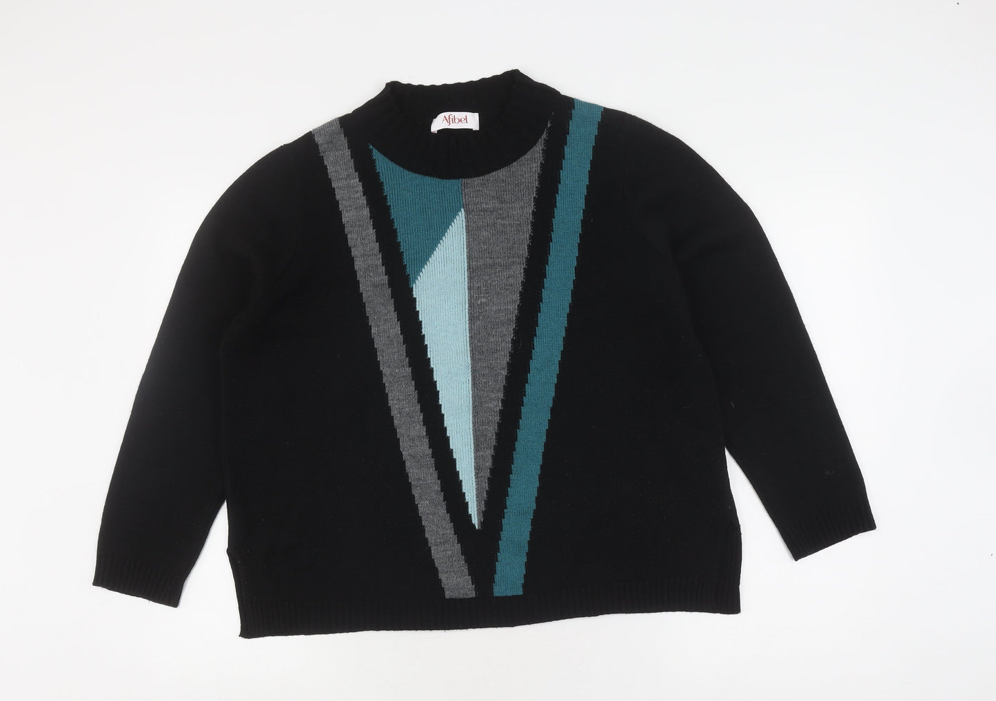 Womens UK Size 12 Afibel Black Pullover Jumper