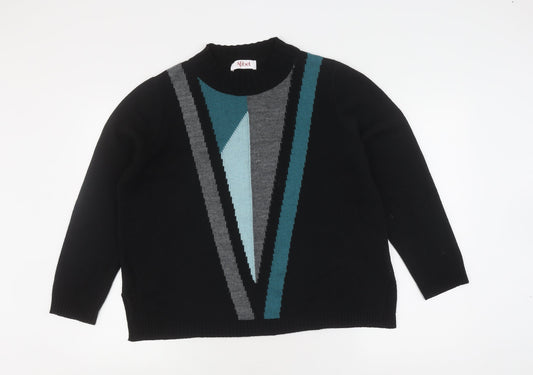 Womens UK Size 12 Afibel Black Pullover Jumper