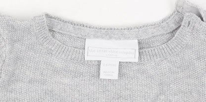 The White Company Grey Knit Dress, Unisex 3-6 Months, Casual