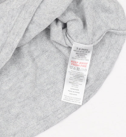 The White Company Grey Knit Dress, Unisex 3-6 Months, Casual