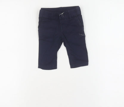 babyGap Blue Cotton Trousers Unisex 0-3 Months