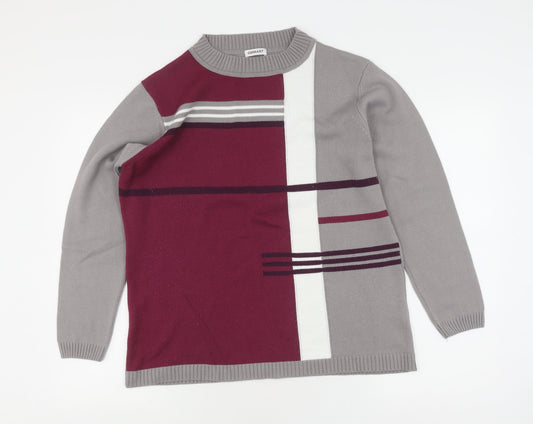 Damart Women's Multicoloured Geometric Pullover Jumper