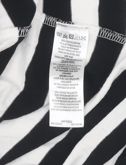 Womens UK Size 10 French Connection Black Wrap Blouse