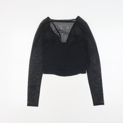 Abercrombie & Fitch Women’s Black Cropped Blouse - Size S