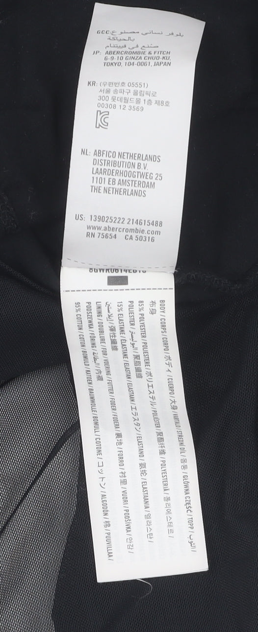 Abercrombie & Fitch Women’s Black Cropped Blouse - Size S