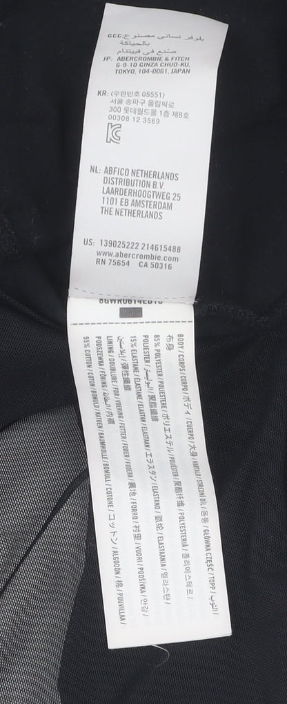 Abercrombie & Fitch Women’s Black Cropped Blouse - Size S