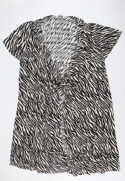 Next Women's Black Animal Print Dress Size 24