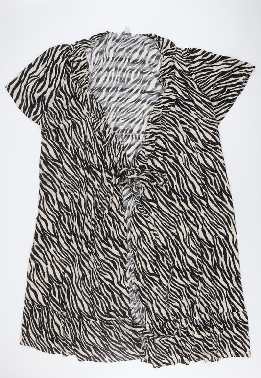 Next Women's Black Animal Print Dress Size 24