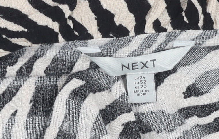 Next Women's Black Animal Print Dress Size 24