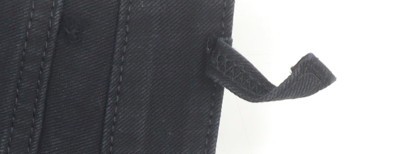 Women's Black Skinny Jeans UK 6P Ankle Zip