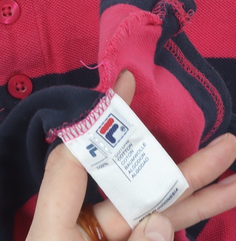 Fila Men's XL Multicoloured Striped Polo Shirt