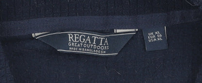Mens UK Size XL Regatta Blue 1/2 Zip Sweatshirt