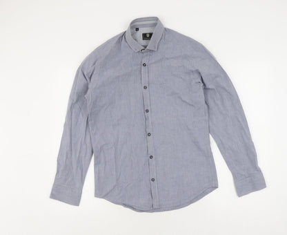 Steel & Jelly Men's Blue M Chambray Button-Up Shirt