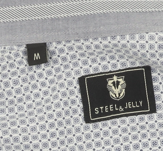 Steel & Jelly Men's Blue M Chambray Button-Up Shirt