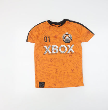 XBOX Boys Orange Graphic T-Shirt, 10 Years, Game Theme