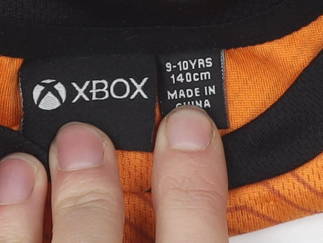 XBOX Boys Orange Graphic T-Shirt, 10 Years, Game Theme