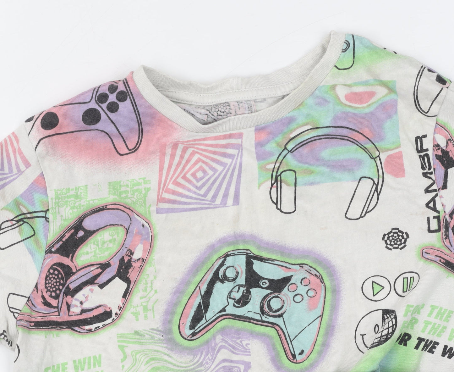 George Girls Multicoloured Gaming T-Shirt 9-10 Years