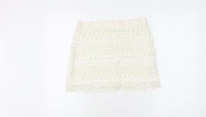 Next Women's Ivory Lace Skirt, Size 10, Summer Fashion