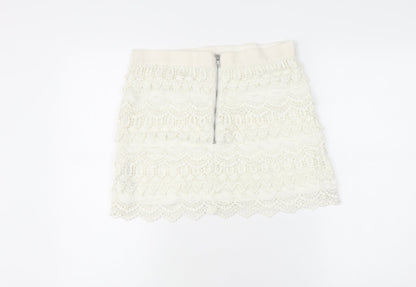 Next Women's Ivory Lace Skirt, Size 10, Summer Fashion