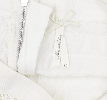 Next Women's Ivory Lace Skirt, Size 10, Summer Fashion