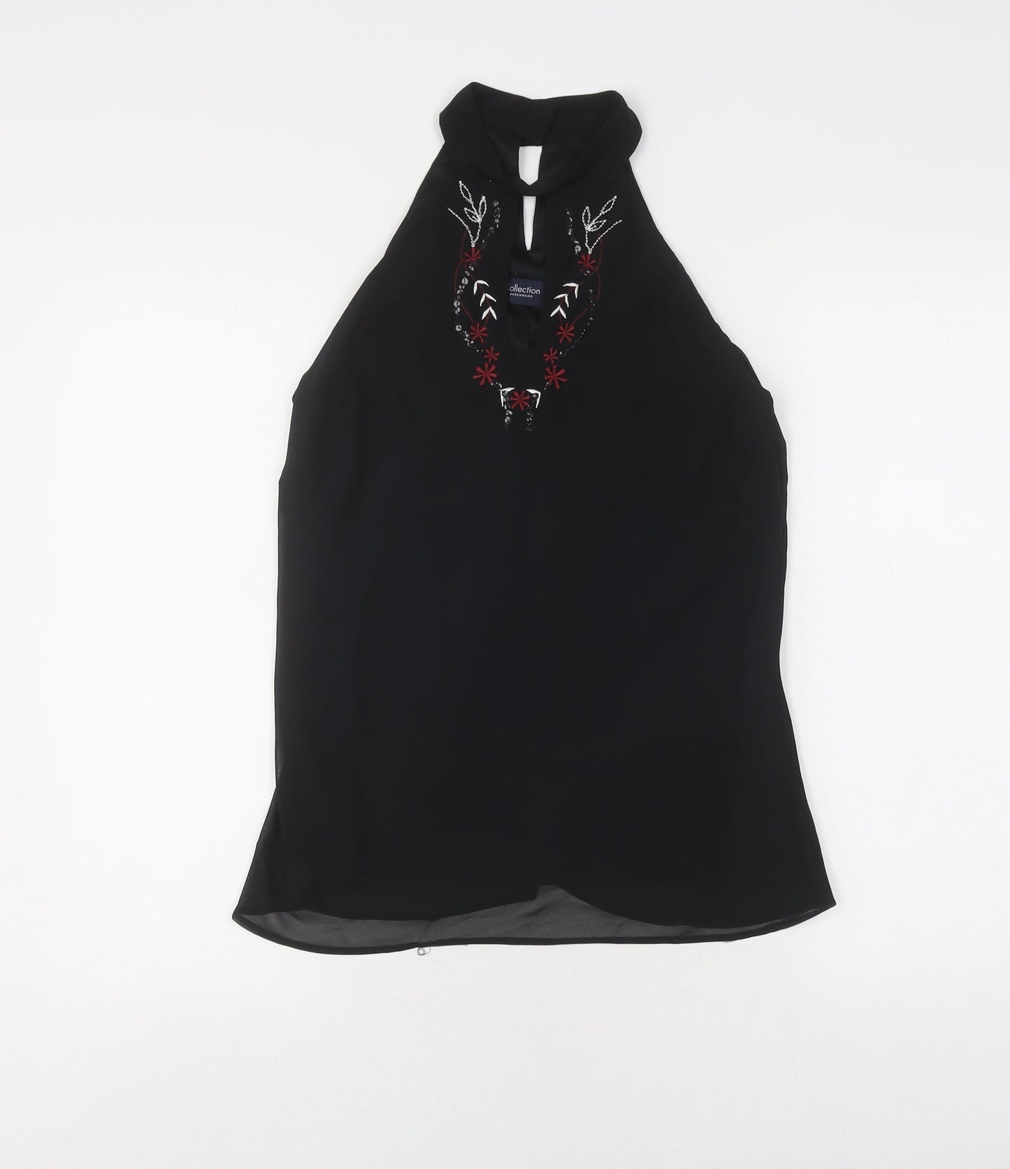 Womens UK Size 12 Debenhams Black Camisole Blouse