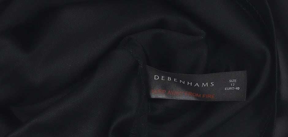 Womens UK Size 12 Debenhams Black Camisole Blouse