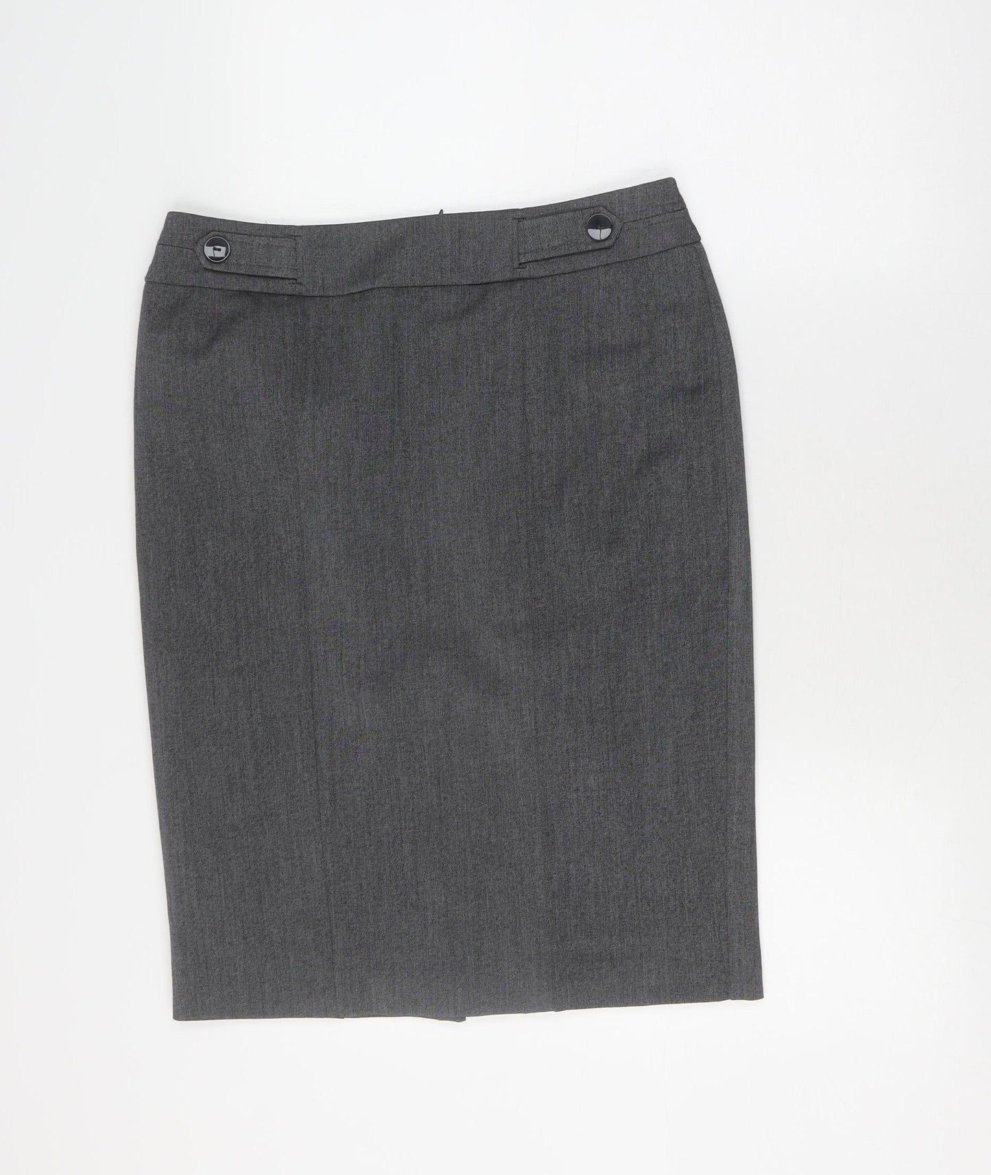 Debenhams Women's Grey Petite Pencil Skirt Size 12