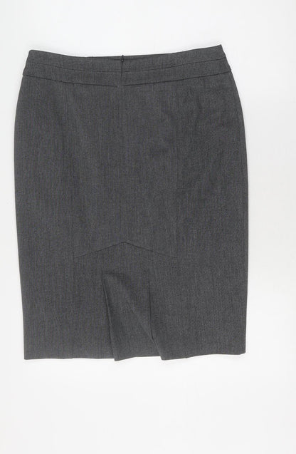 Debenhams Women's Grey Petite Pencil Skirt Size 12