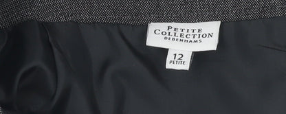 Debenhams Women's Grey Petite Pencil Skirt Size 12