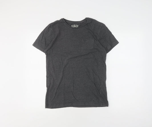 SoulCal & Co Men's Black V-Neck T-Shirt Size S