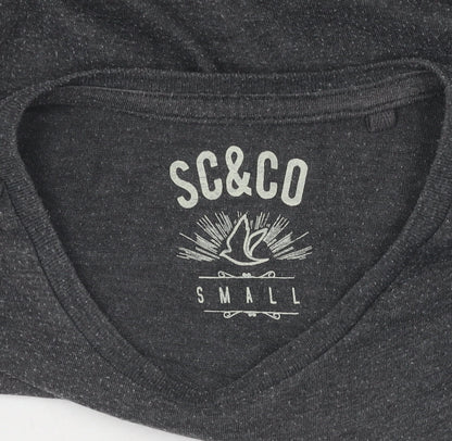 SoulCal & Co Men's Black V-Neck T-Shirt Size S