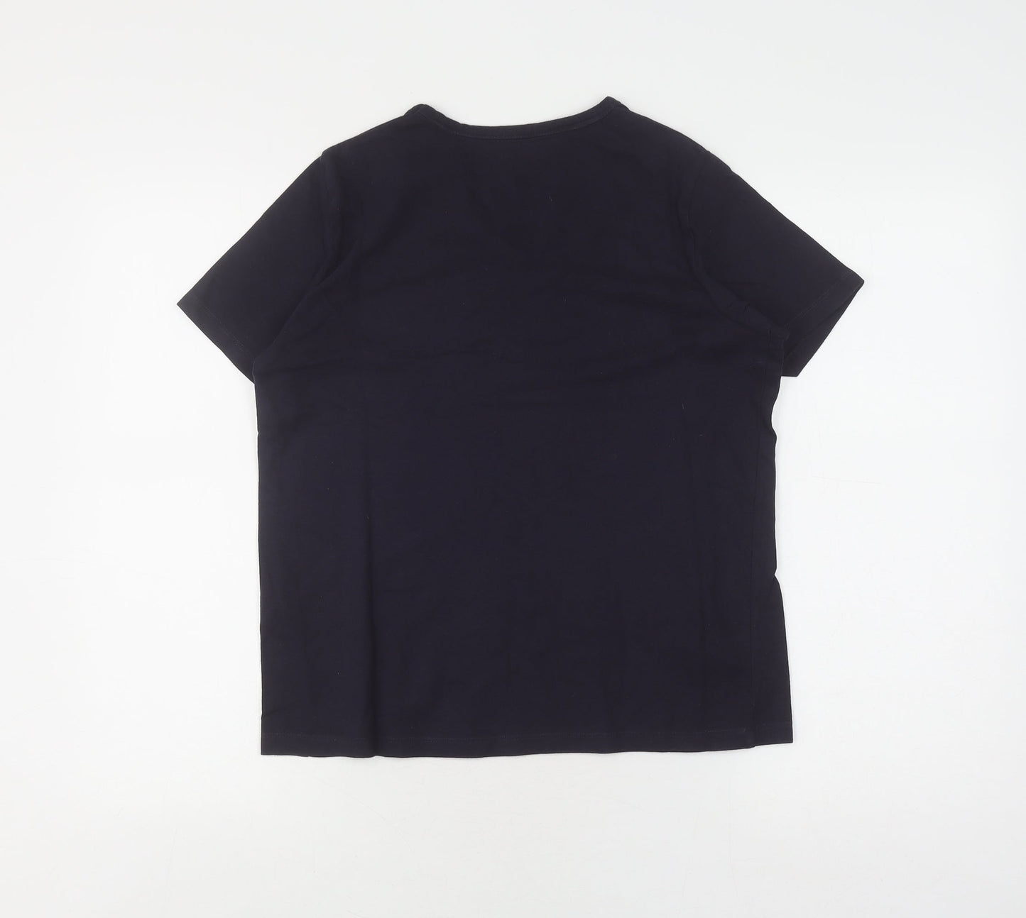 Lands' End Women Black XS V-Neck T-Shirt