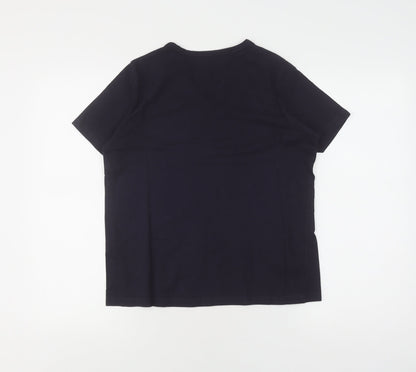 Lands' End Women Black XS V-Neck T-Shirt