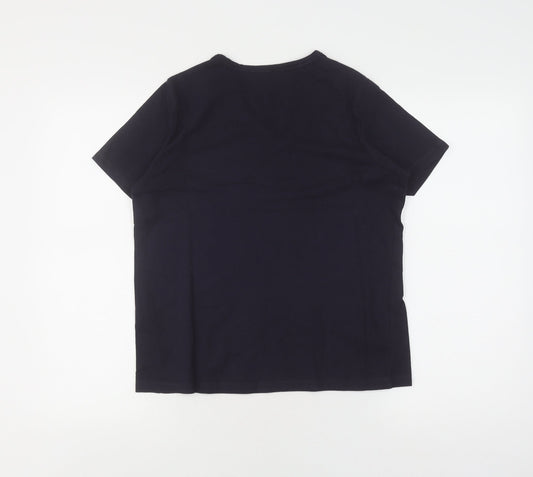 Lands' End Women Black XS V-Neck T-Shirt