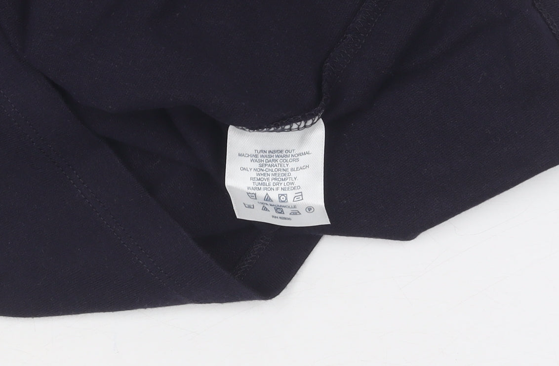 Lands' End Women Black XS V-Neck T-Shirt