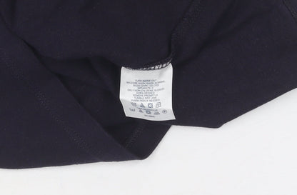 Lands' End Women Black XS V-Neck T-Shirt